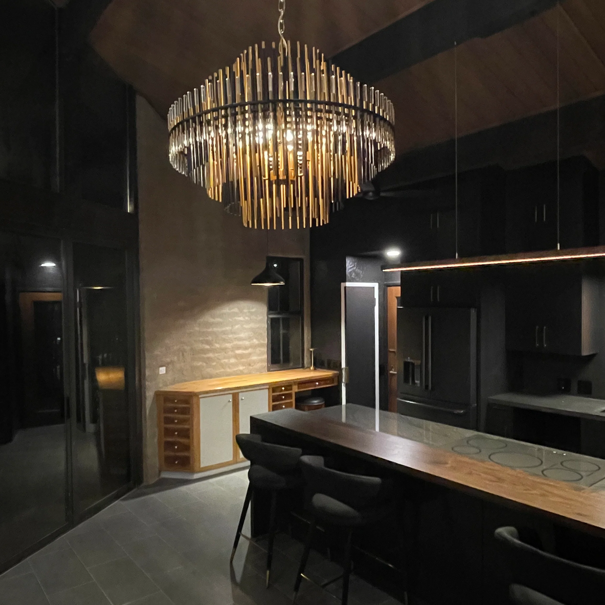Antizer Emily Industrial Wind Round Chandelier