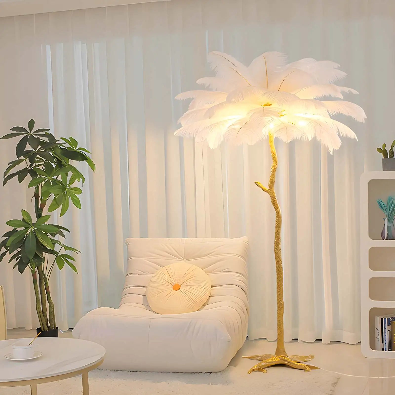 Feather Palm Tree Floor Lamp