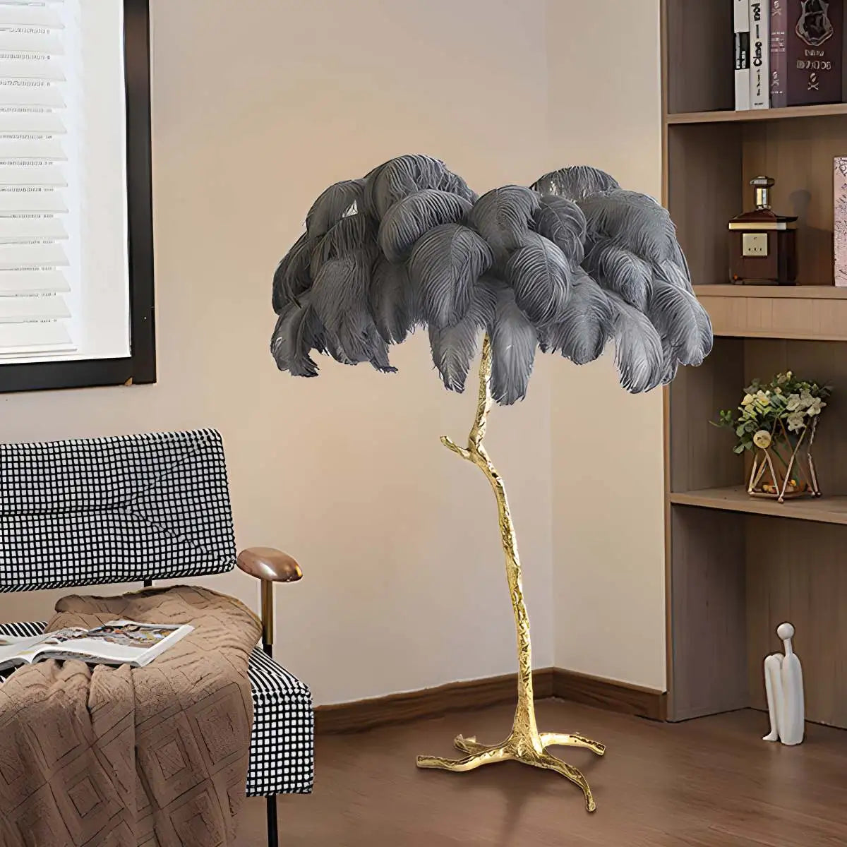 Feather Palm Tree Floor Lamp