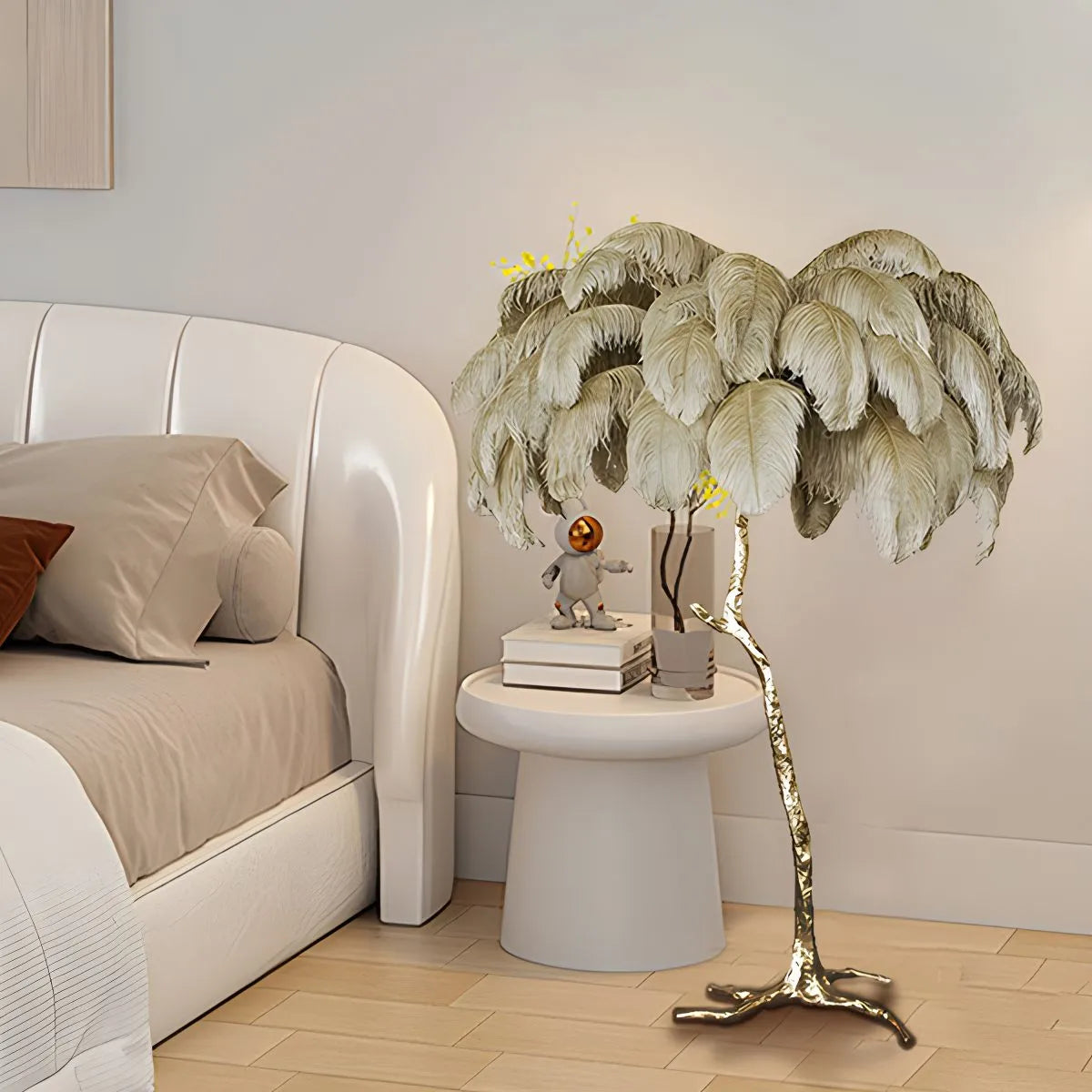 Feather Palm Tree Floor Lamp