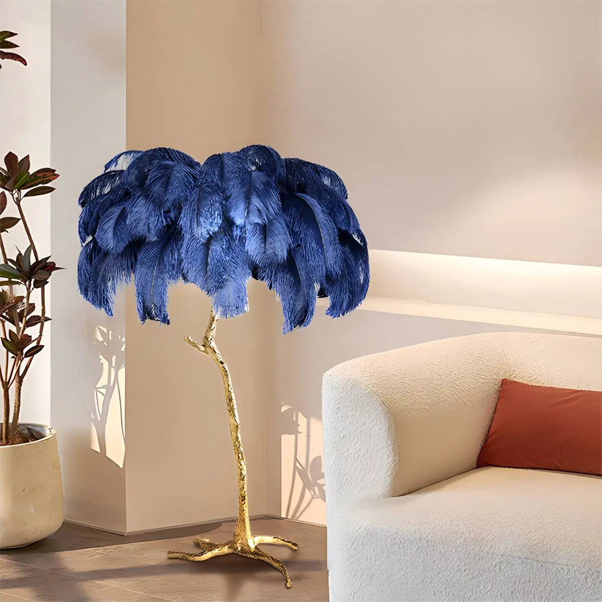 Feather Palm Tree Floor Lamp