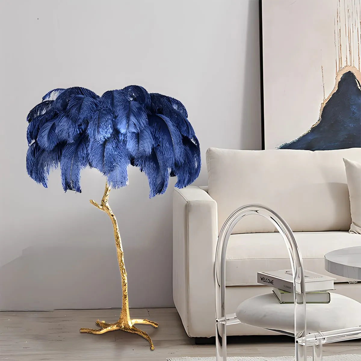 Feather Palm Tree Floor Lamp