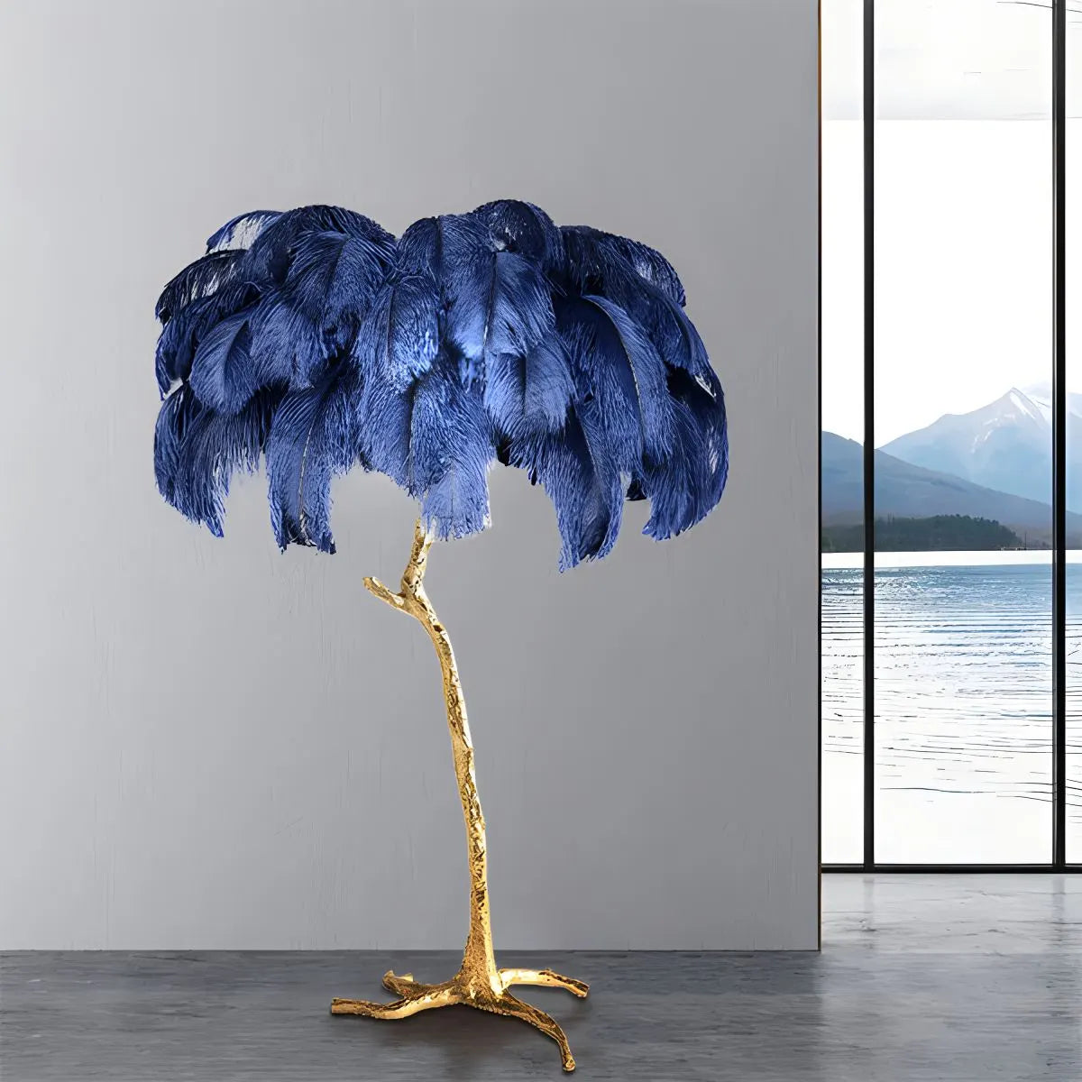 Feather Palm Tree Floor Lamp