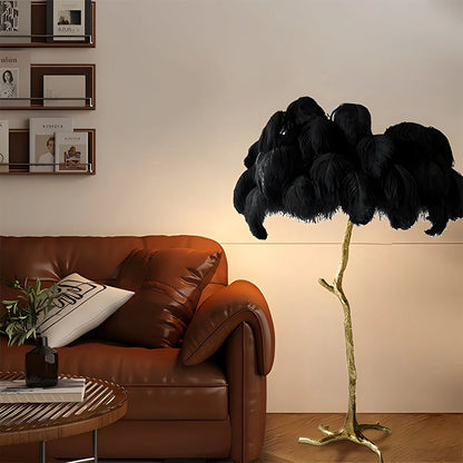 Antizer Feather Palm Tree Floor Lamp for Living Room