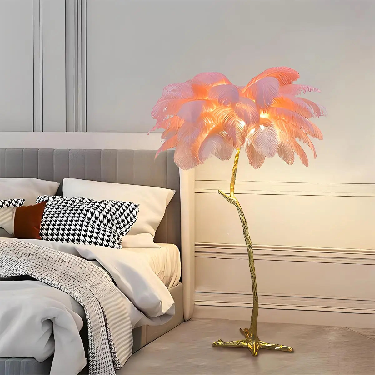 Feather Palm Tree Floor Lamp