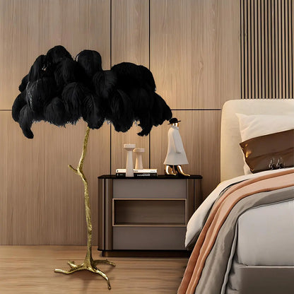 Antizer Feather Palm Tree Floor Lamp for Living Room