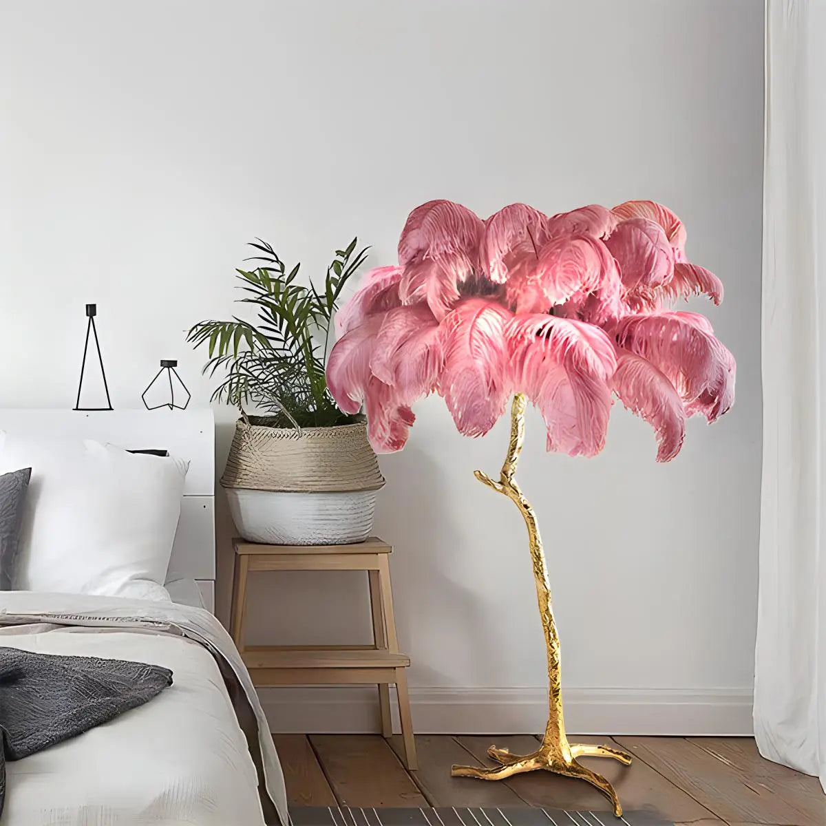 Feather Palm Tree Floor Lamp