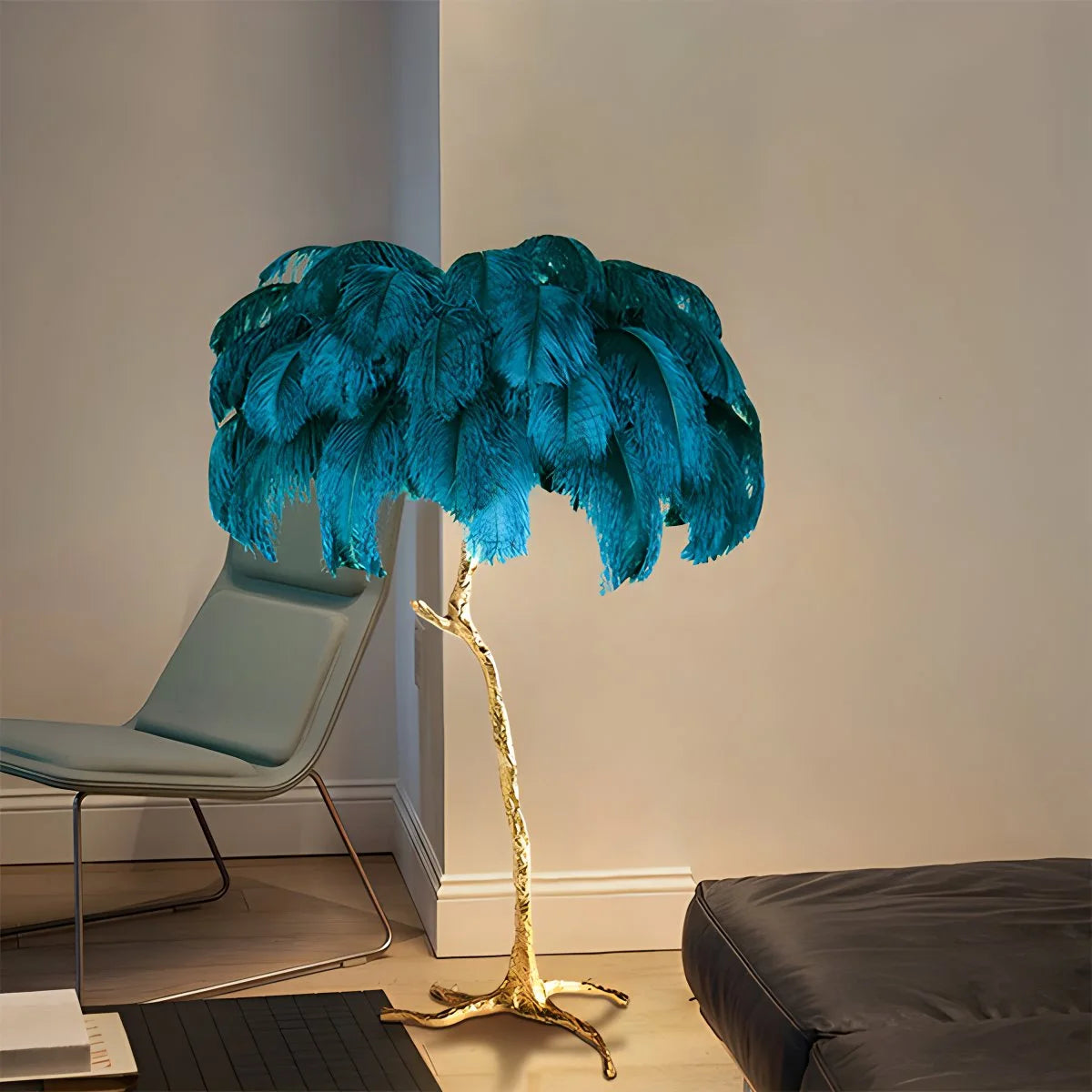 Feather Palm Tree Floor Lamp