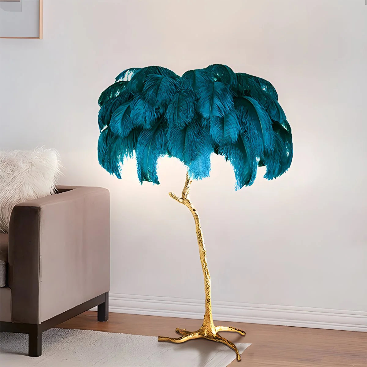 Feather Palm Tree Floor Lamp