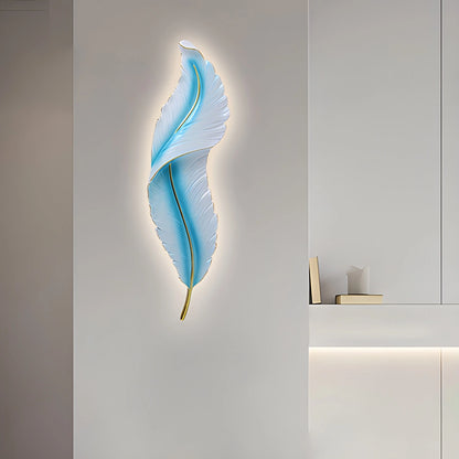 Antizer Feather Wall Lamp for Bedroom