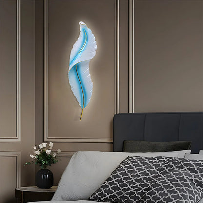 Antizer Feather Wall Lamp for Bedroom