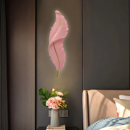 Antizer Feather Wall Lamp for Bedroom