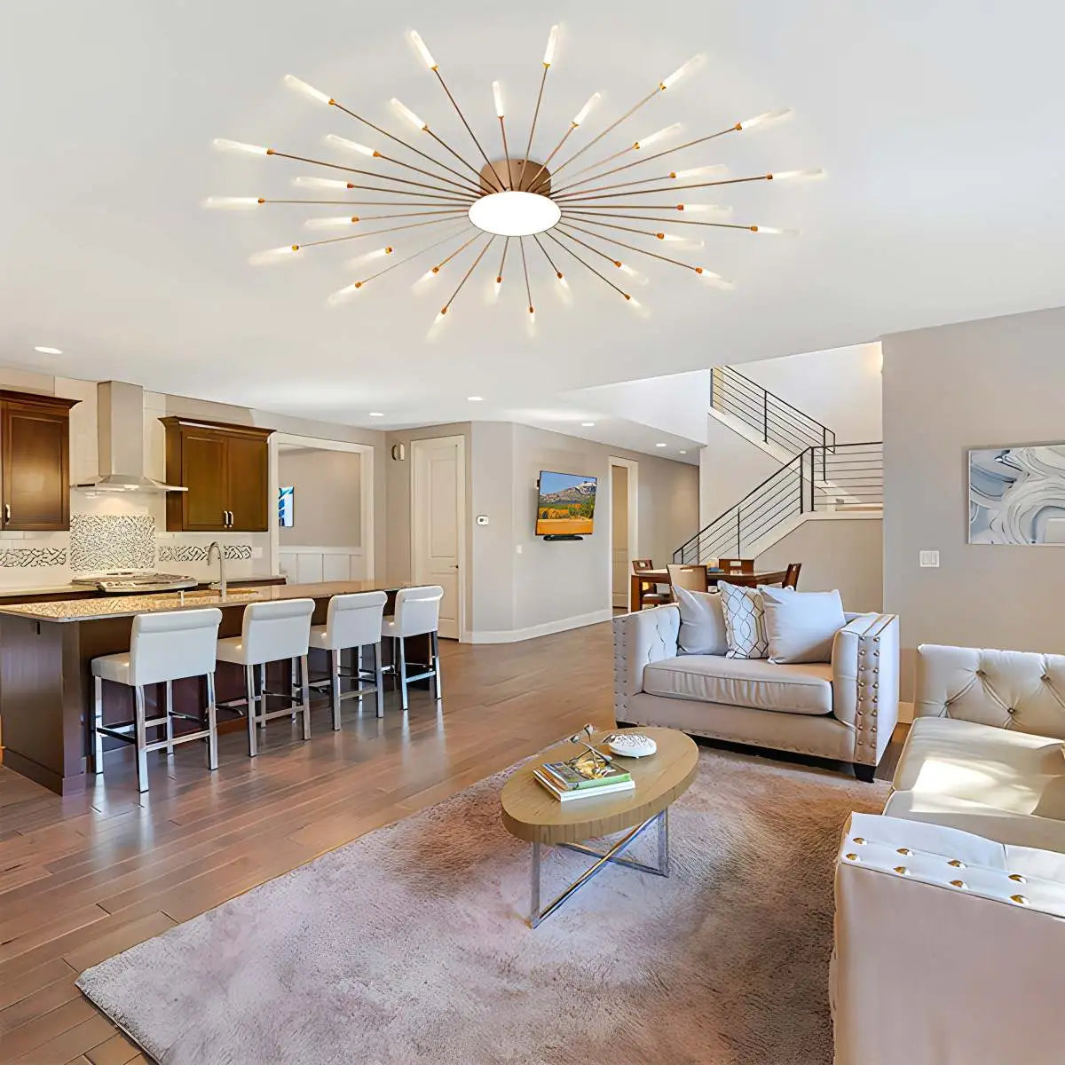 Antizer Fireworks Swirl Ceiling Light for Living Room