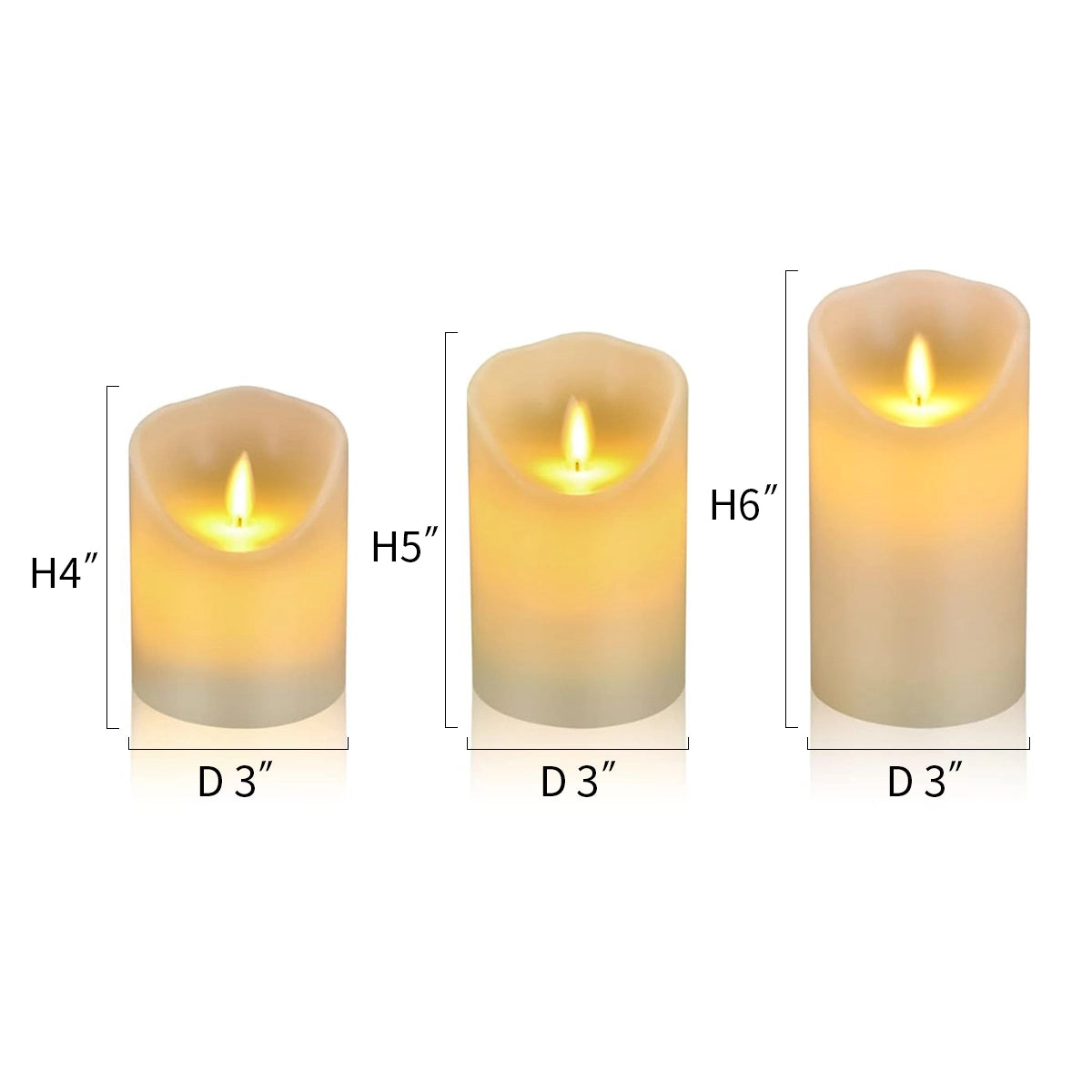 Antizer Flameless LED Candles 3 Pack