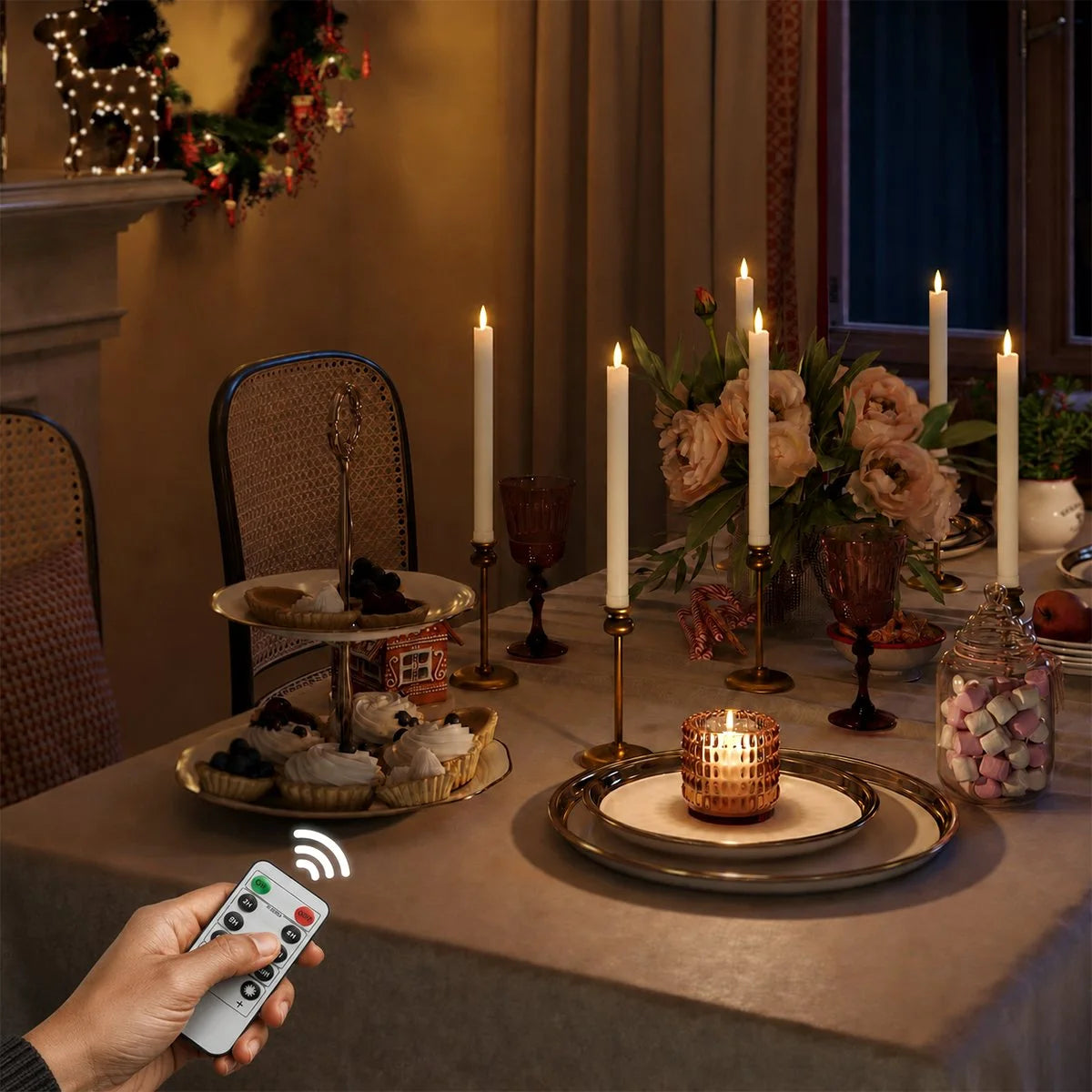 Antizer Flameless Taper Candle