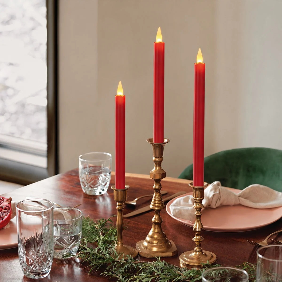 Antizer Flameless Taper Candle