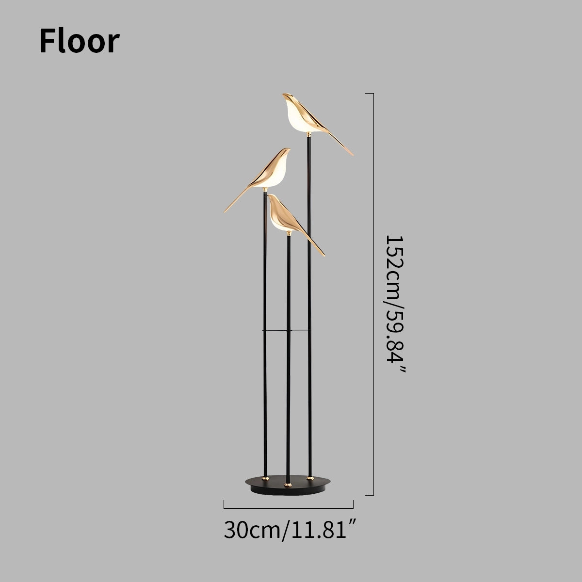 Antizer Modern Gold Birds LED Chandelier
