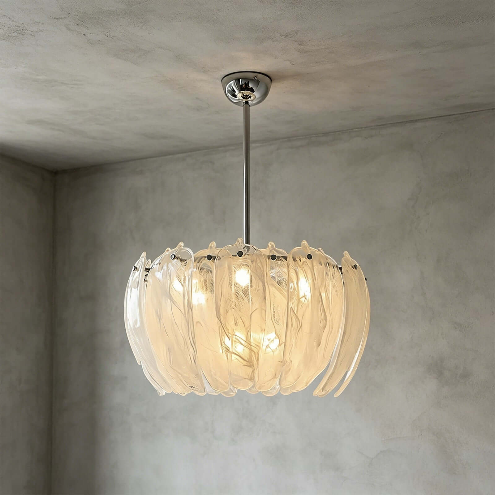 Floren Chandelier, Floral Glass Light for Living Room Decor Home