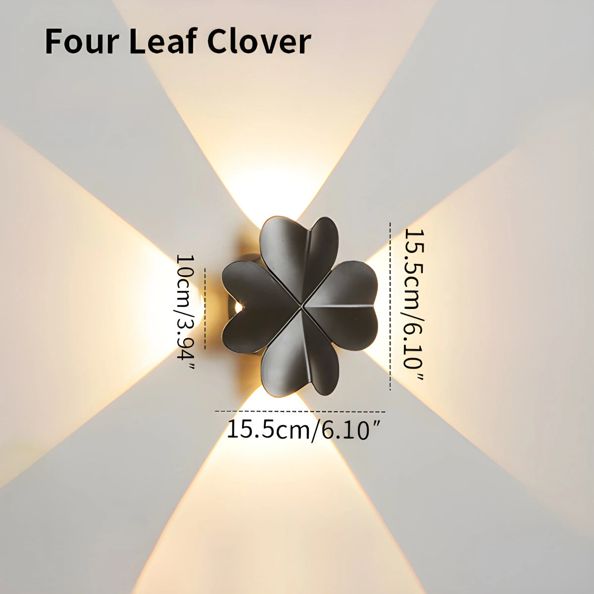 Antizer Creative Four Leaf Clover Aluminum Outdoor Wall Sconce