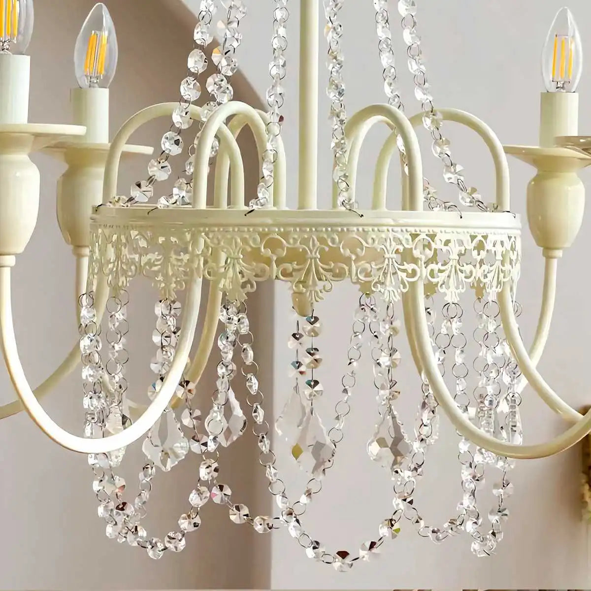 Antizer French Candle Crystal Chandelier