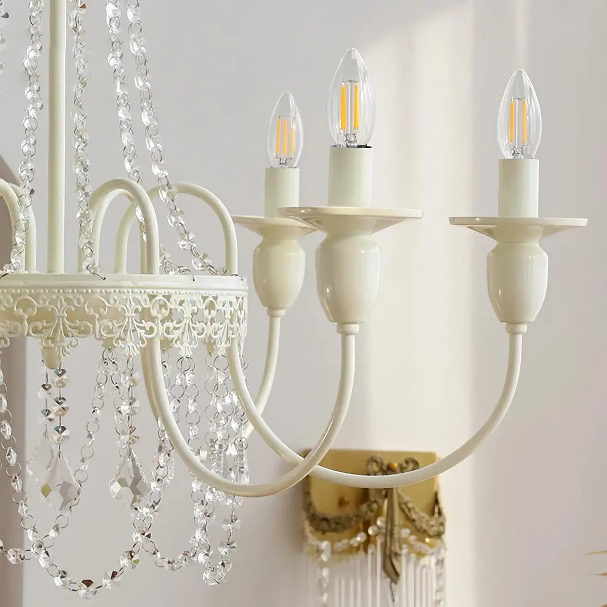Antizer French Candle Crystal Chandelier