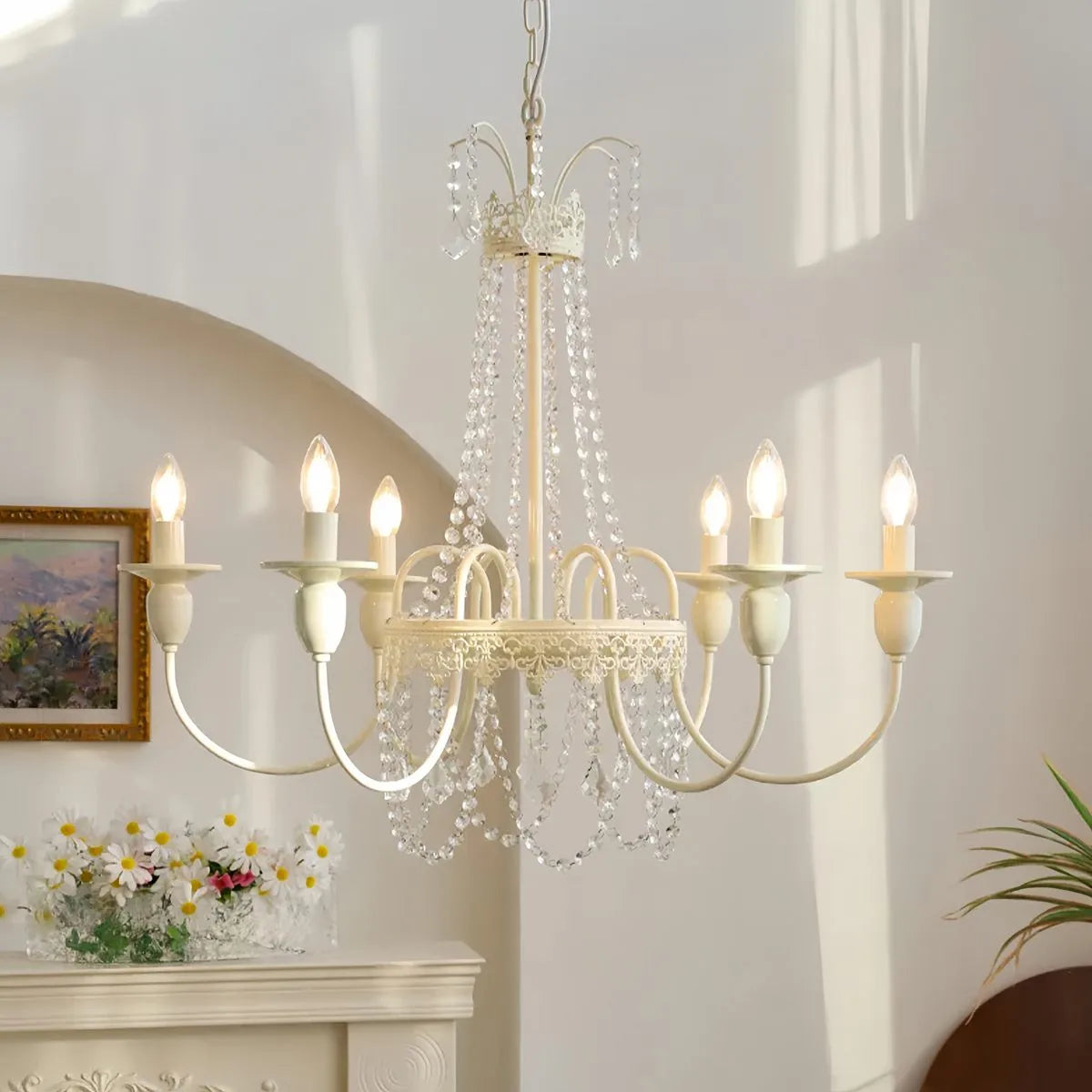 Antizer French Candle Crystal Chandelier