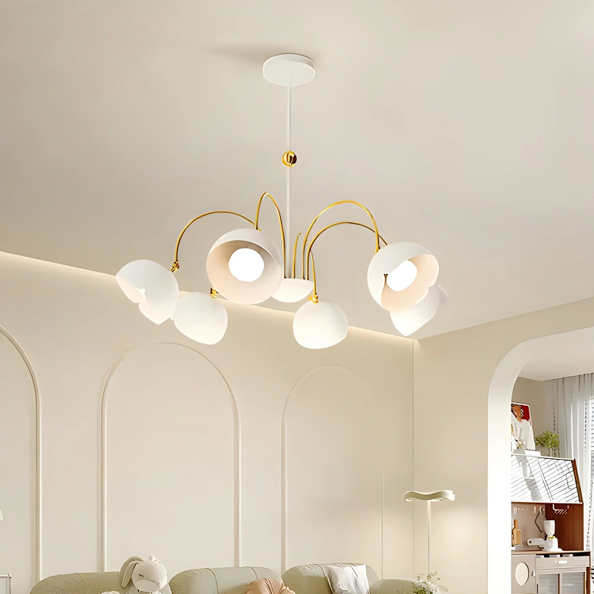 French Flower Shaped Chandelier