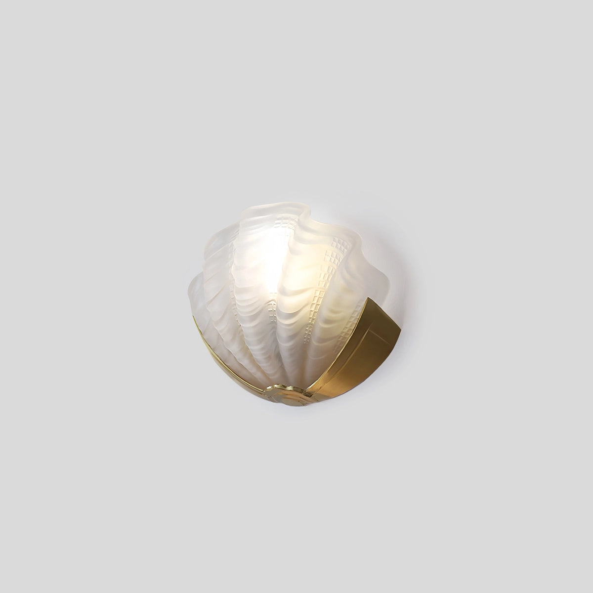 Antizer Light Luxury Brass Shell Glass Wall Lamp