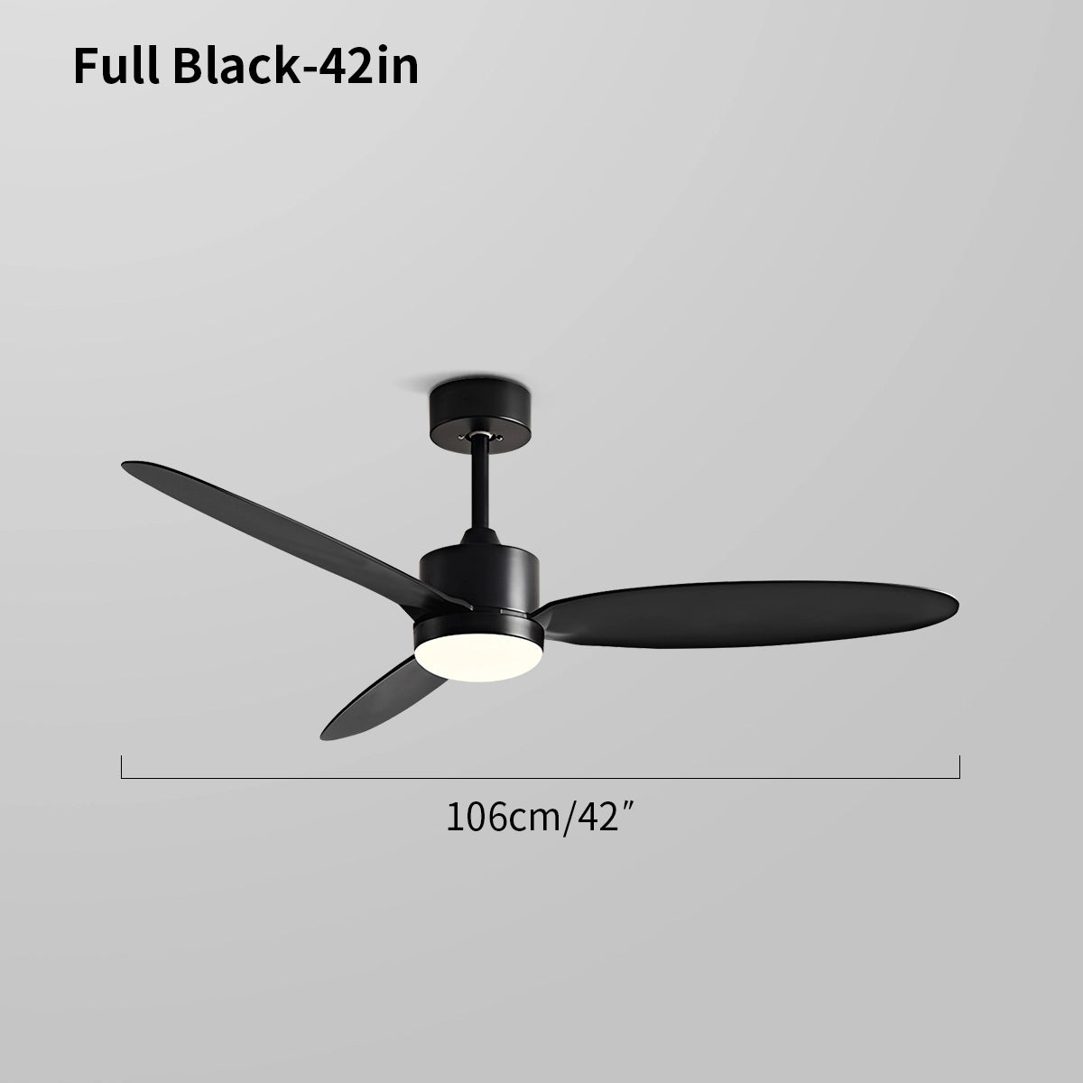 Antizer 3-Blade Ceiling Fan With Light for Bedroom