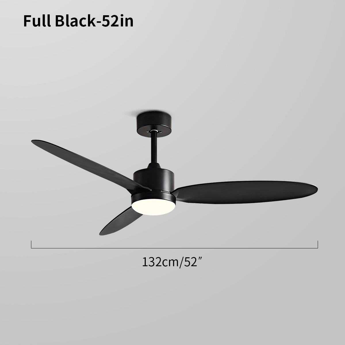 Antizer 3-Blade Ceiling Fan With Light for Bedroom
