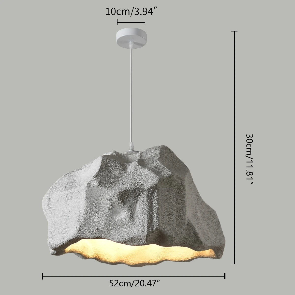 Antizer Creative Rock Shaped Pendant Light for Dining Room