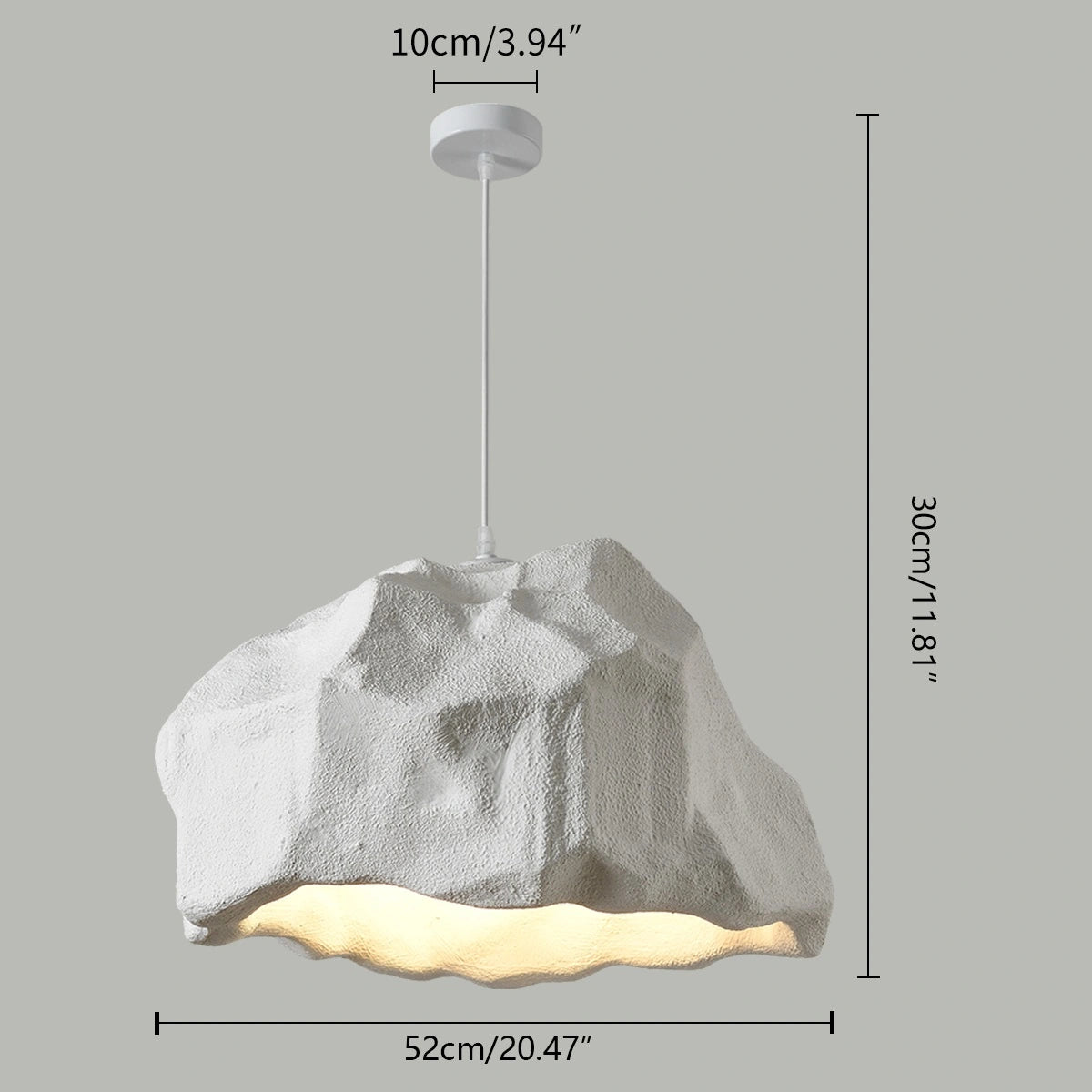 Antizer Creative Rock Shaped Pendant Light for Dining Room