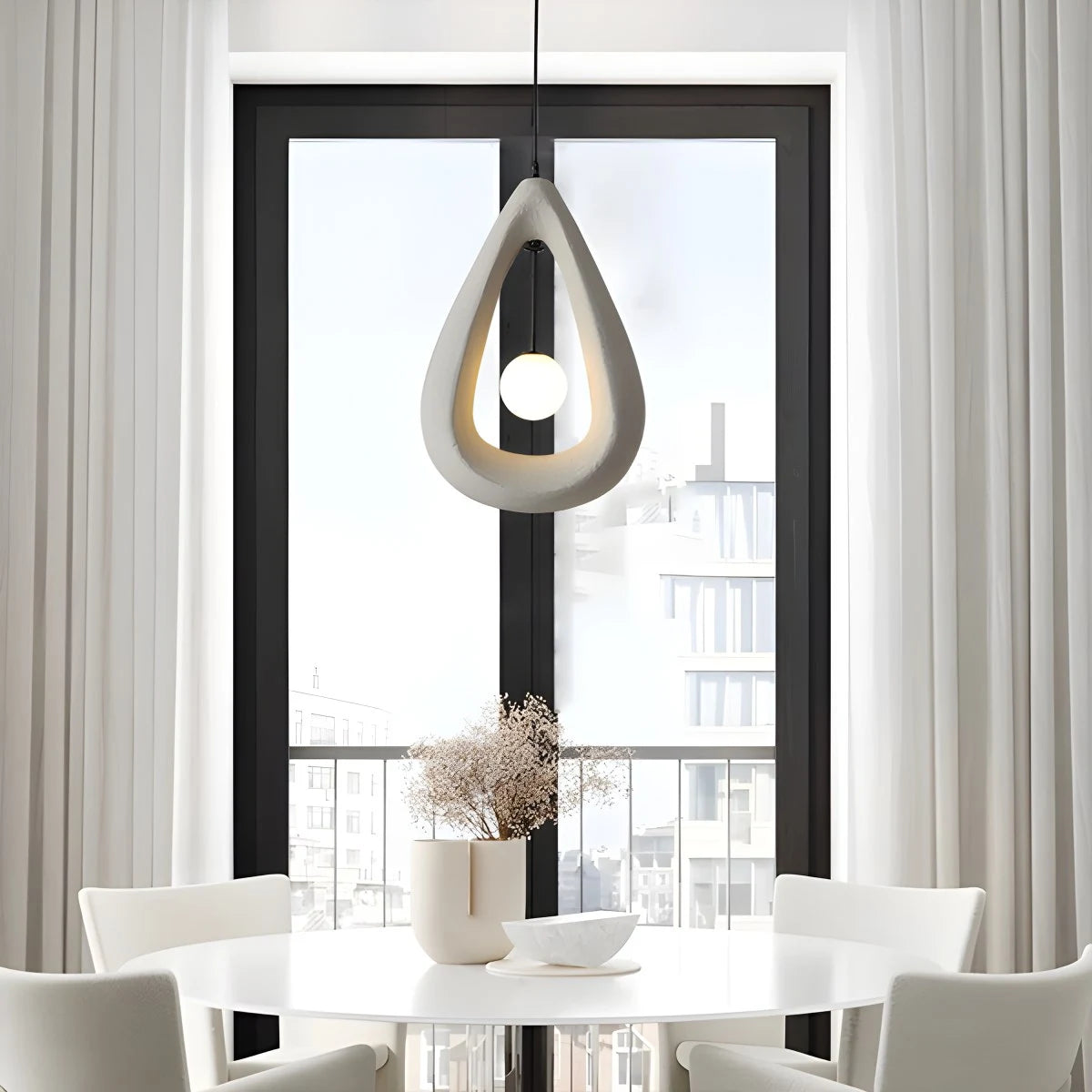 Antizer Contemporary Creative Teardrop Orb Pendant Light