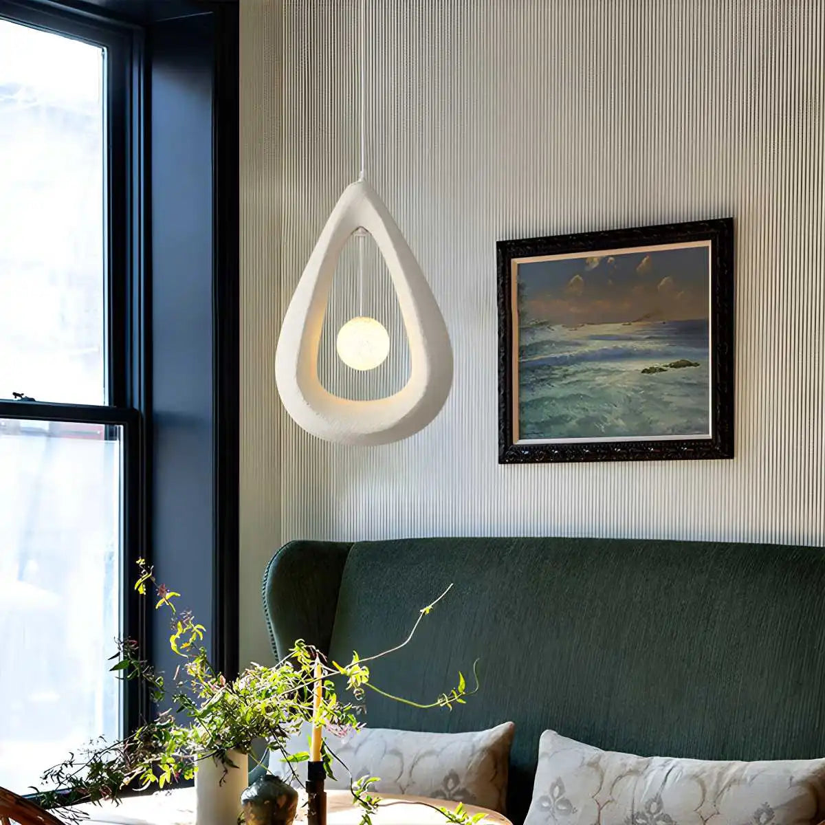 Antizer Contemporary Creative Teardrop Orb Pendant Light