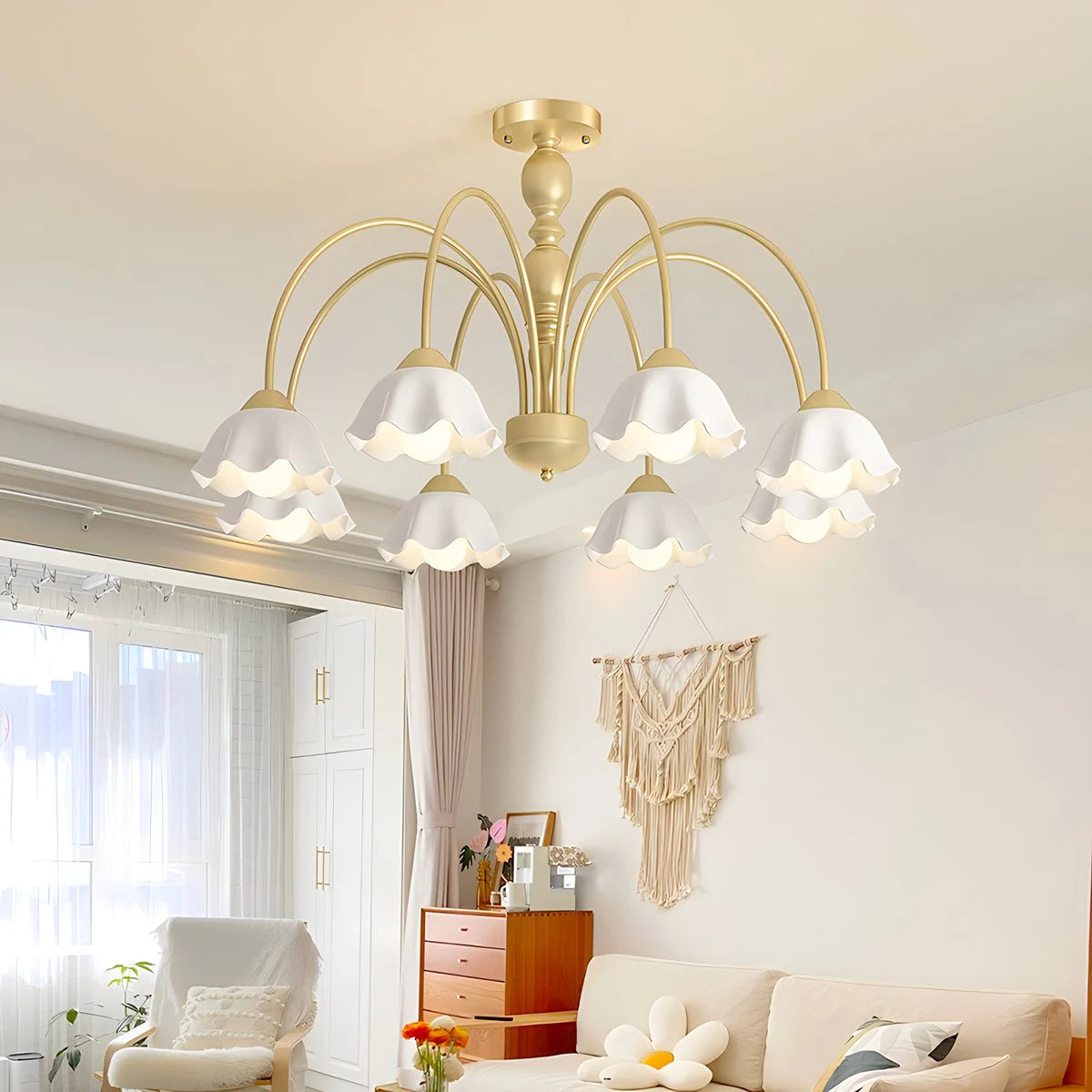 French Pastoral Style Flower Chandelier