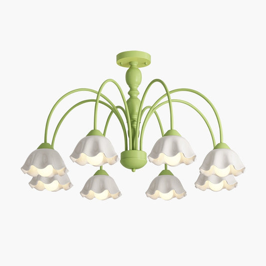 Antizer French Pastoral Style Flower Chandelier