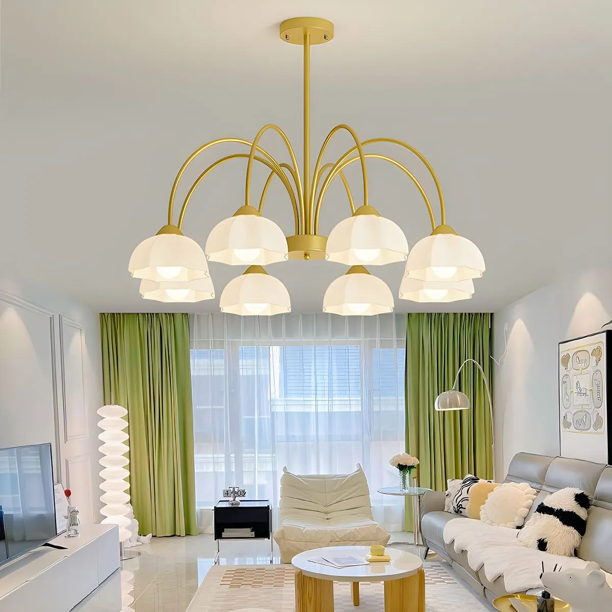 Nordic Modern Light Luxury Flower Chandelier