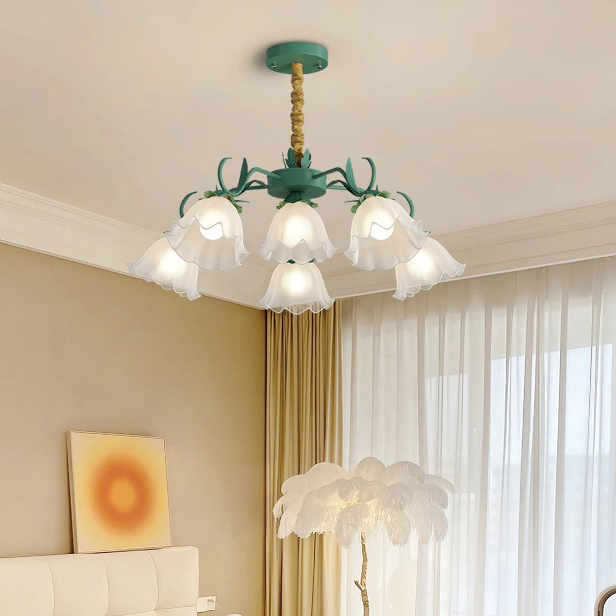 American Retro Pastoral Style Flower Chandelier