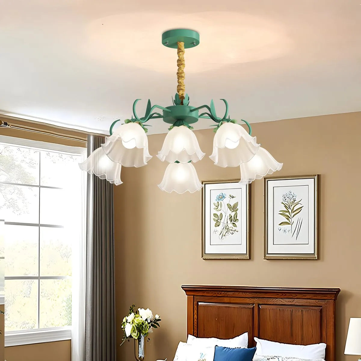 American Retro Pastoral Style Flower Chandelier