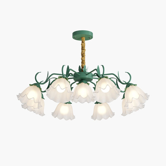 Antizer American Retro Pastoral Style Flower Chandelier