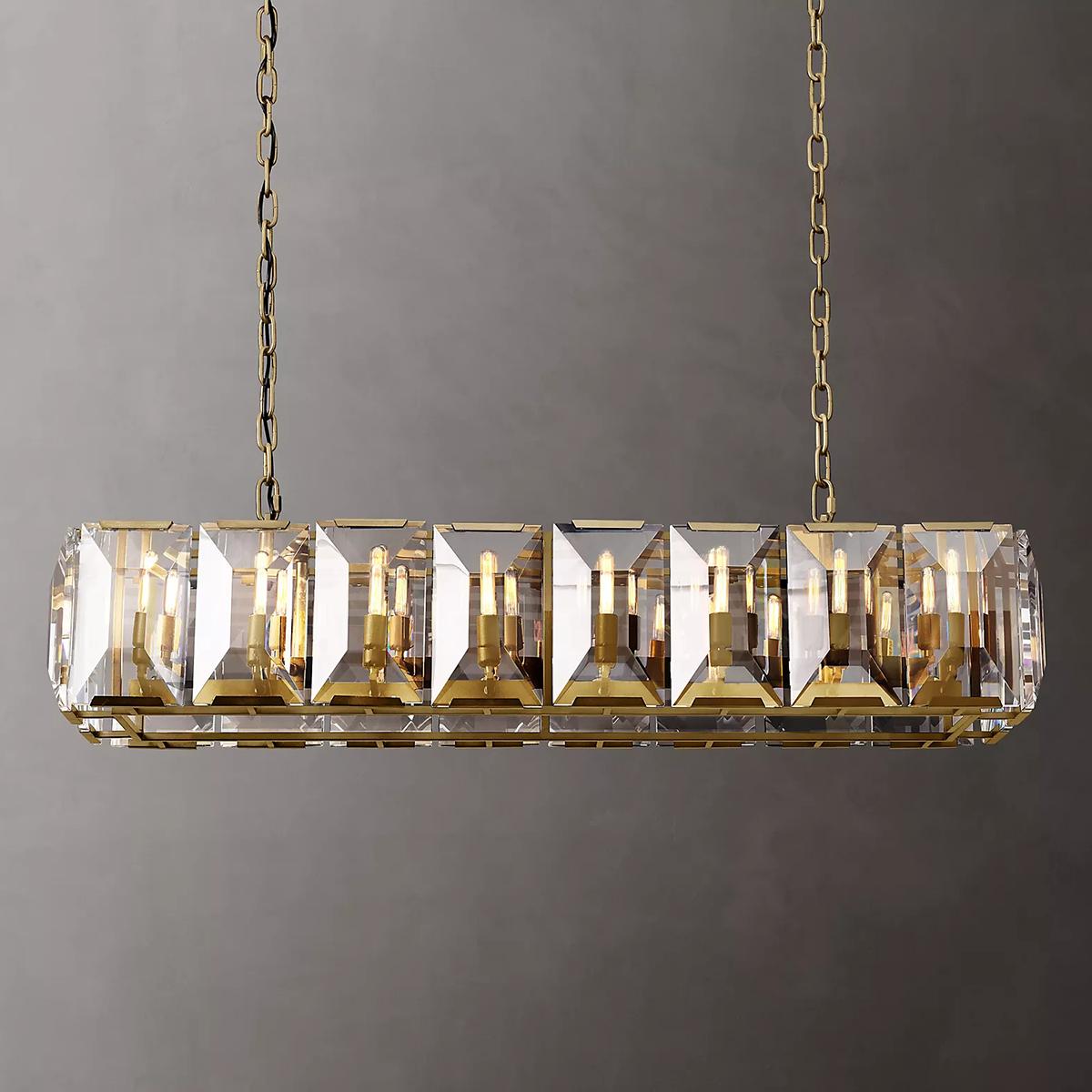 Rectangular Glass Chandelier