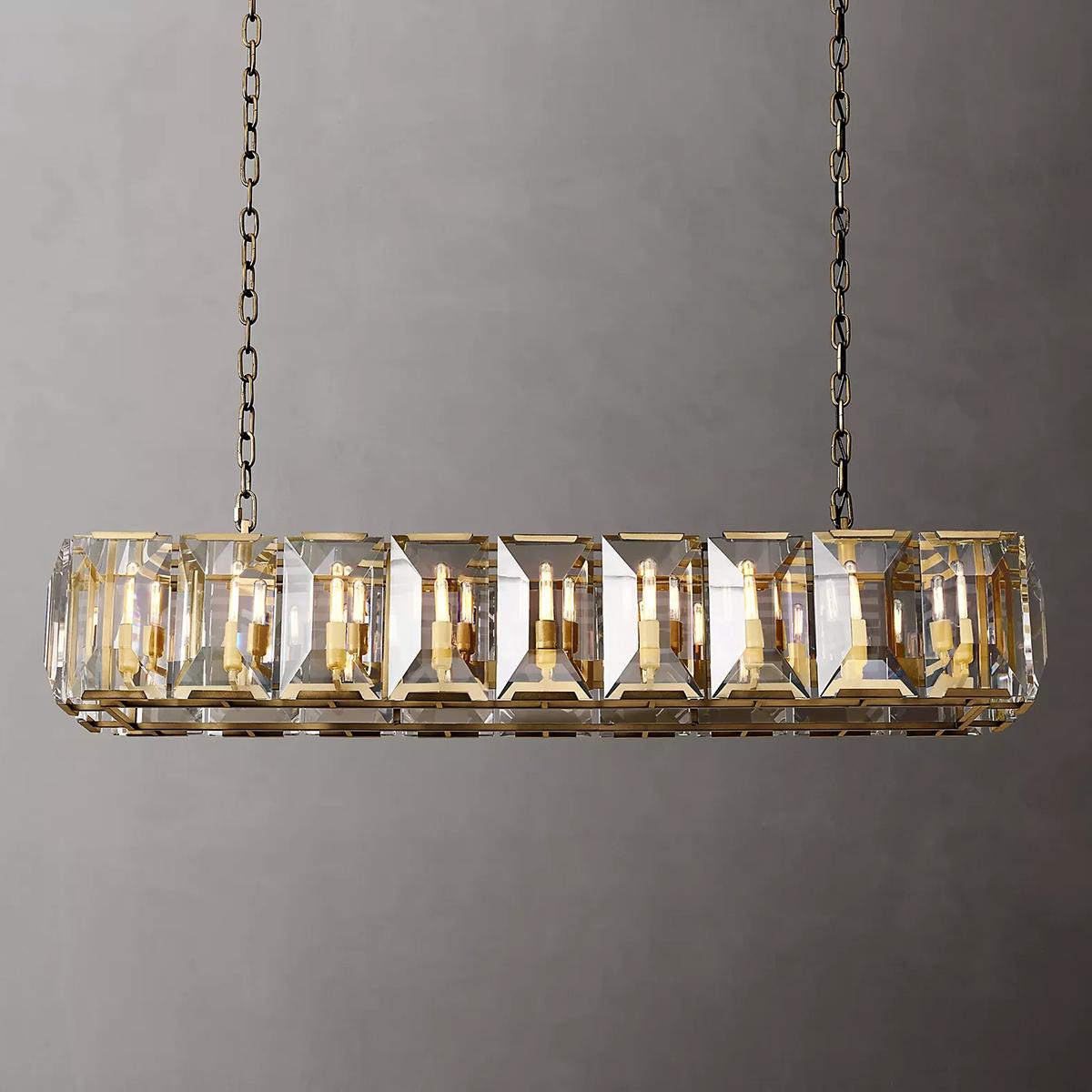 Rectangular Glass Chandelier