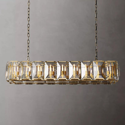 Antizer Rectangular Glass Chandelier