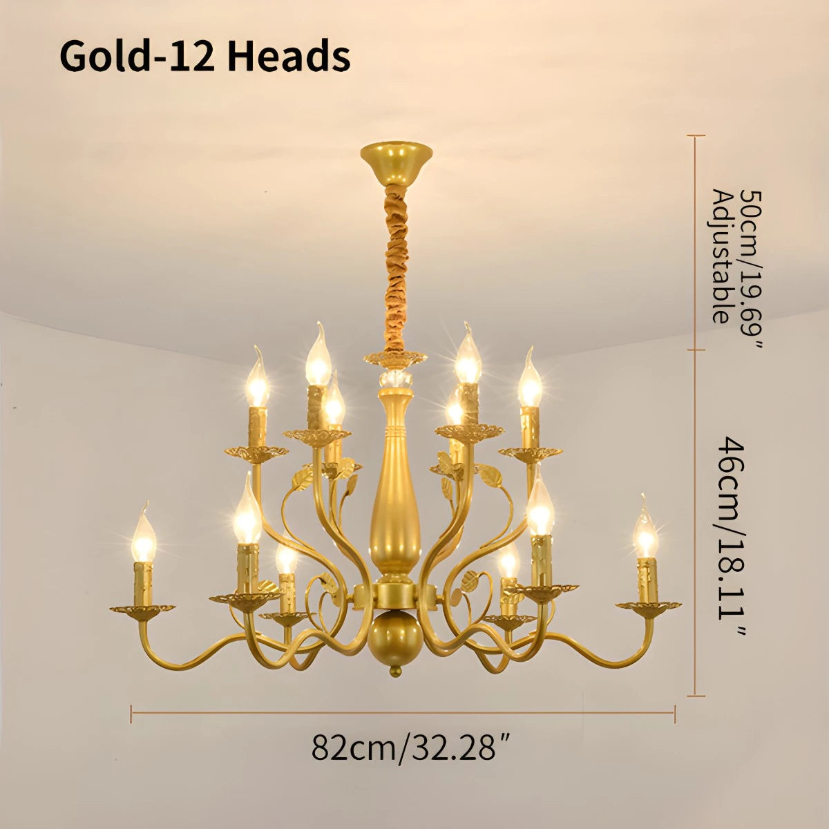 Antizer Double Layered Candle Chandelier for Dining Room