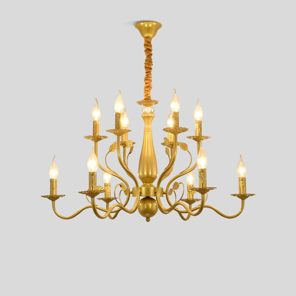 Antizer Double Layered Candle Chandelier for Dining Room