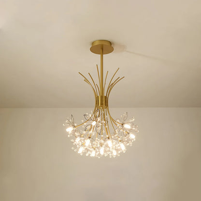 Antizer Gypsophila Bouquet Crystal Flower Chandelier