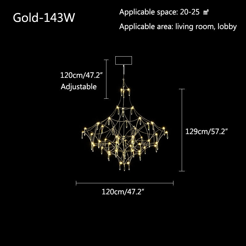 Antizer Adjustable Large Creativity Crystal Chandelier