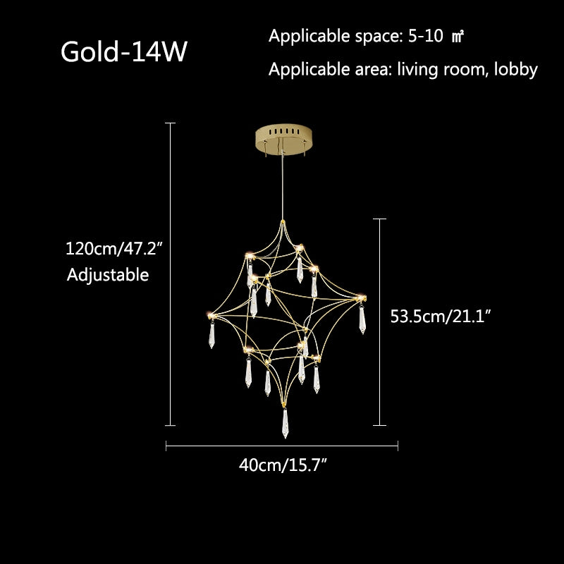 Antizer Adjustable Large Creativity Crystal Chandelier