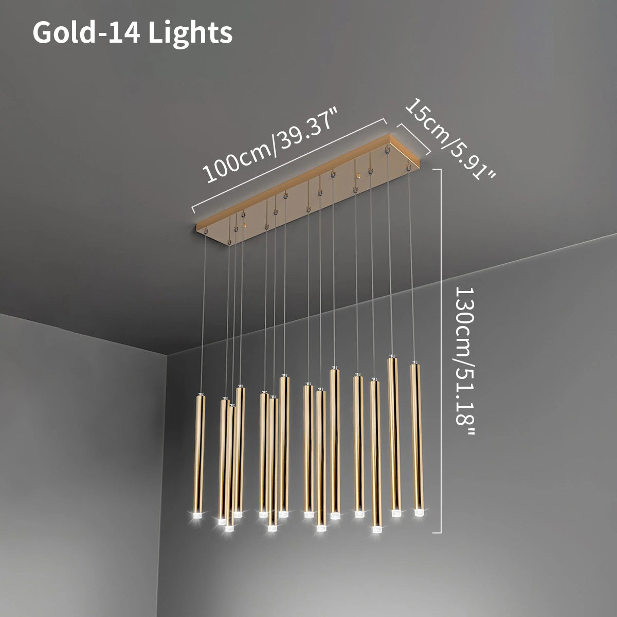 Antizer Modern Luxury Large Long Cylindrical Chandelier