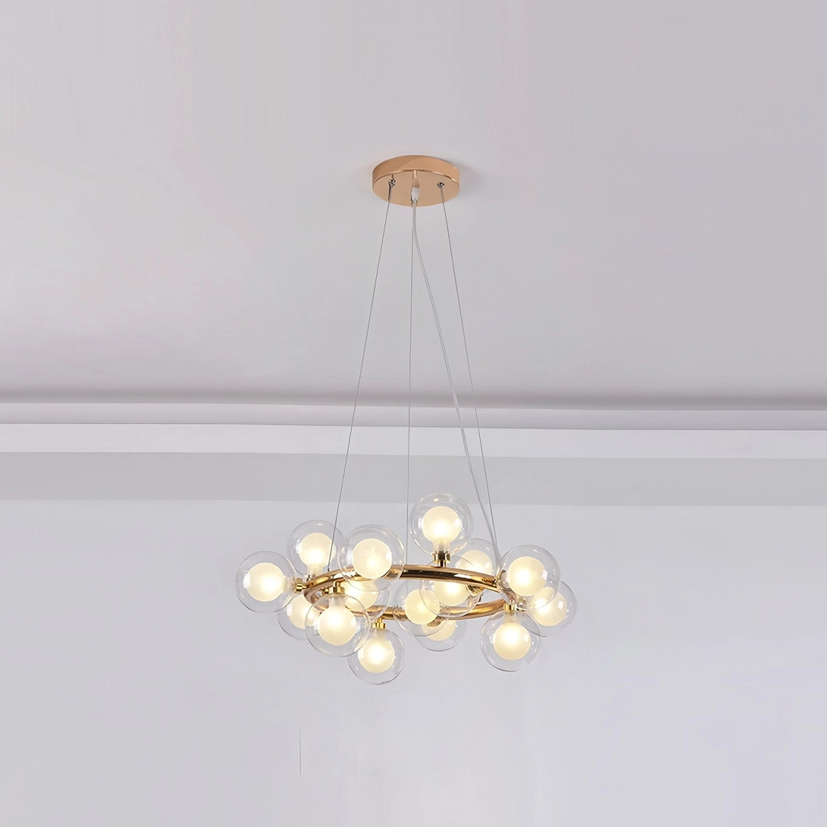 Antizer Nur Bubble Glass Chandelier for Living Room